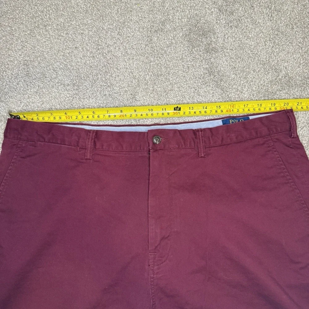Polo Ralph Lauren Men's Shorts Size 40 Burgundy Casual Chino Twill Preppy Shorts